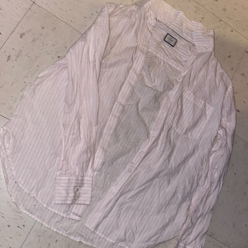 Denver Hayes Light Pink Pinstripe Button Up Shirt